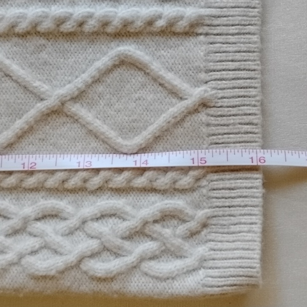 H&M Cable Knit Crop Top Camisole Sweater L Cream Ivory - Picture 10 of 11